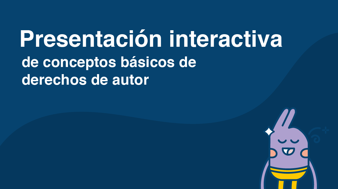 Presentación interactiva de conceptos básicos de derechos de autor.